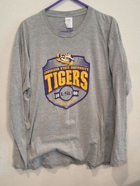 LSU Tigers Gray Long Sleeve Tee XXL